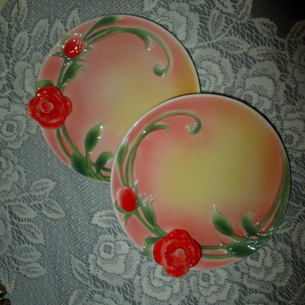 Raised Rose Candy/Cookie Dish - Picture 3 of 9